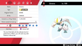 Ultra Shiny 6IV* Max Raid Home Event Hasty Zeraora Pokemon Sword/Shield - £2.21 GBP