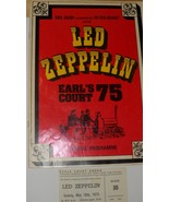 Led Zeppelin Earl&#39;s Court 1975 Concert Program + Ticket Stub + News Stor... - £144.97 GBP