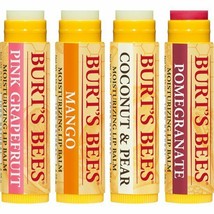 Burt&#39;s Bees 100% Natural Moisturizing Lip Balm Superfruit Pack, 4 Count.. - £15.81 GBP