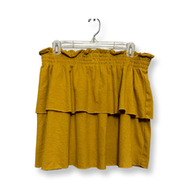 Derek Heart Womens A Line Skirt Yellow Mini Tiered XL New - £7.56 GBP