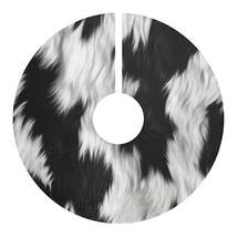 Cowhide on Hair Leather - Black and White - Designer Style - Christmas Tree Skir - $66.36