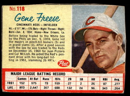 1962 Post Cereal #118 Gene Freese VG-EX-B108R12 - £23.53 GBP