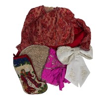 Creative Opportunity! 5 PC Lot: Damaged Beaded &amp; Sequin Apparel Upcycle/... - $89.10