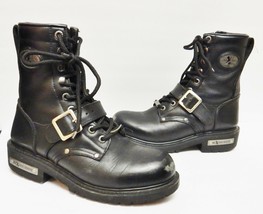 NexGen Motorcycle Boots Biker Engineer Work Leather Zip Black Men&#39;s Size... - £46.03 GBP
