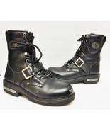 NexGen Motorcycle Boots Biker Engineer Work Leather Zip Black Men&#39;s Size... - £46.85 GBP