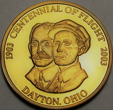 Wright-Patterson Air Force Base Centennial Of Flight Bronze Proof Medallion~Fr/S - $23.51