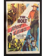 Hot Lead Original One Sheet Movie Poster  1951 Tim Holt - £186.54 GBP