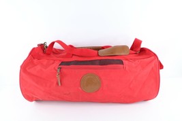 Vintage 90s Marlboro Country Store Spell Out Distressed Handled Duffel Bag Red - £37.94 GBP