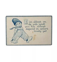 Vintage 1912 Dutch Boy Postcard Posted Always on the Job Depend on Yours... - £6.17 GBP