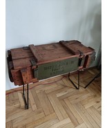 Old Chest Trunk | Side Table | Industrial Coffee Table | Military Ammo Box - $2,335.24 MXN