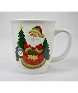 Santa Claus Christmas Holiday STUDIO 33 Coffee Mug Snowman - £17.04 GBP
