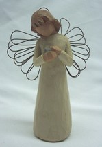 Susan Lordi Willow Tree &quot;Angel Of Healing&quot; Angel W/ Bird 5&quot; Decorative Figure - £15.82 GBP