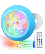 Rechargeable Led Pool Lights, 5.9&quot; Rgbw Submersible Led Lights With Remo... - £52.39 GBP