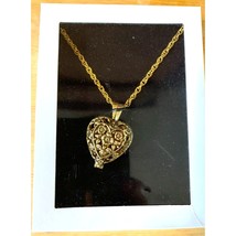 Always in My Heart Locket Hold Floral Rise Memorial Necklace New - £18.61 GBP