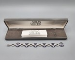 Nolan Miller Bali Bracelet Curb Link Chain Sparkly Crystal Purple Silver... - $48.37