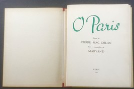 Oh Paris Pierre Mac Orlan 15 Orig Aquarelles Maryand Ltd Ed #86 1948 Paris Folio - £184.85 GBP