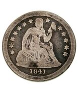 1841-O 10C Seated Dime in Very Good VG Condition, Most of &quot;LIBERTY&quot; Visible - €46,74 EUR