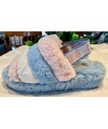 Uggs Ugg 1114751 Yeah Fluff Slipper Sandals 7 Pastel Rainbow Blue Pink Y... - $545.88 MXN