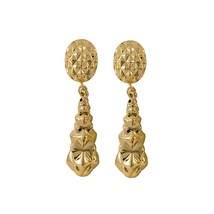 gold color pendant of women elegant square earrings big drop water earrings larg - £21.92 GBP