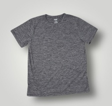Athletic Activewear Grey Marle Short Sleeve Unisex T Shirt Size L Zone Pro - $12.00