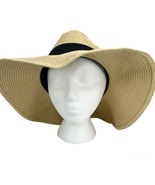GAP Womens Packable Sun Hat Wide Brim Beige Black New - £19.61 GBP