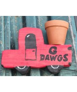 Handmade Wooden Georgia Bulldogs Truck Pot Planter  - $372.49 MXN