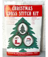 Wang&#39;s Vintage Christmas Ornaments Cross Stitch Kit - Tree-Boot-Santa w/... - £7.54 GBP