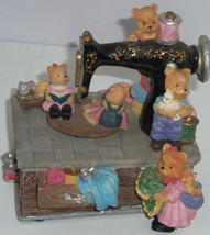 Vintage Sewing Machine Music Box Bears My Favorite Things - £23.94 GBP