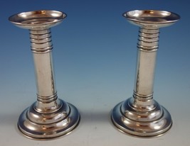 Meriden Britannia Co Sterling Silver Candlestick Pair #396 6 1/2" Tall (#2616) - £458.85 GBP