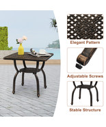 Antique Bronze Cast Aluminum Side Table, Rustproof Patio &amp; Garden Use - $69.99