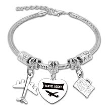 DlaeKua Travel Lover Stainless Steel Bracelet Women Memories Along The Way - $205.49 MXN