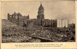 #3-The Great Earthquake &amp; Fire Disaster 1906 In San Francisco CA Postcard BK63 - £7.12 GBP