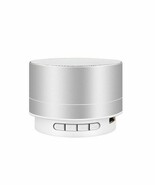 MINI BLUETOOTH RECHARGEABLE WIRELESS SPEAKER AUX TF FM A10 SILVER - $12.84 CAD