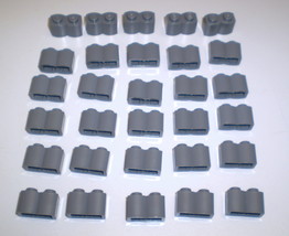 30 Used LEGO 1 x 2 Western Dark Stone Log Bricks  30136  - £7.80 GBP