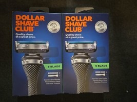 2-Dollar Shave Club 6-Blade Razor Starter Set Extra Close Shave 6-blade ... - £17.77 GBP