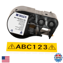 Brady M4C-1000-595-YL-BK All-Weather Vinyl Labels 1in x 25ft Black Yello... - $111.28