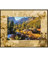 Rocky Mountains National Park Laser Engraved Wood Picture Frame Landscape 5 x 7 - $30.99