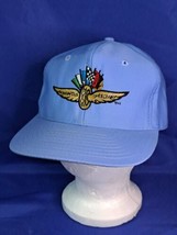 Vintage Universal Indianapolis Motor Speedway Snapback Hat Blue  - £18.51 GBP