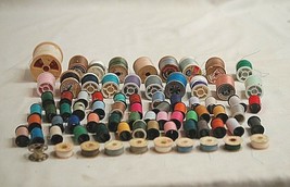 Mixed Lot 77 Samples Spools &amp; Bobbins of Thread Assorted Colors Brands &amp;... - £11.59 GBP