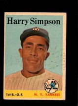 1958 Topps #299 Harry Simpson Vg+ Yankees (Wax) *NY9221 - £3.87 GBP