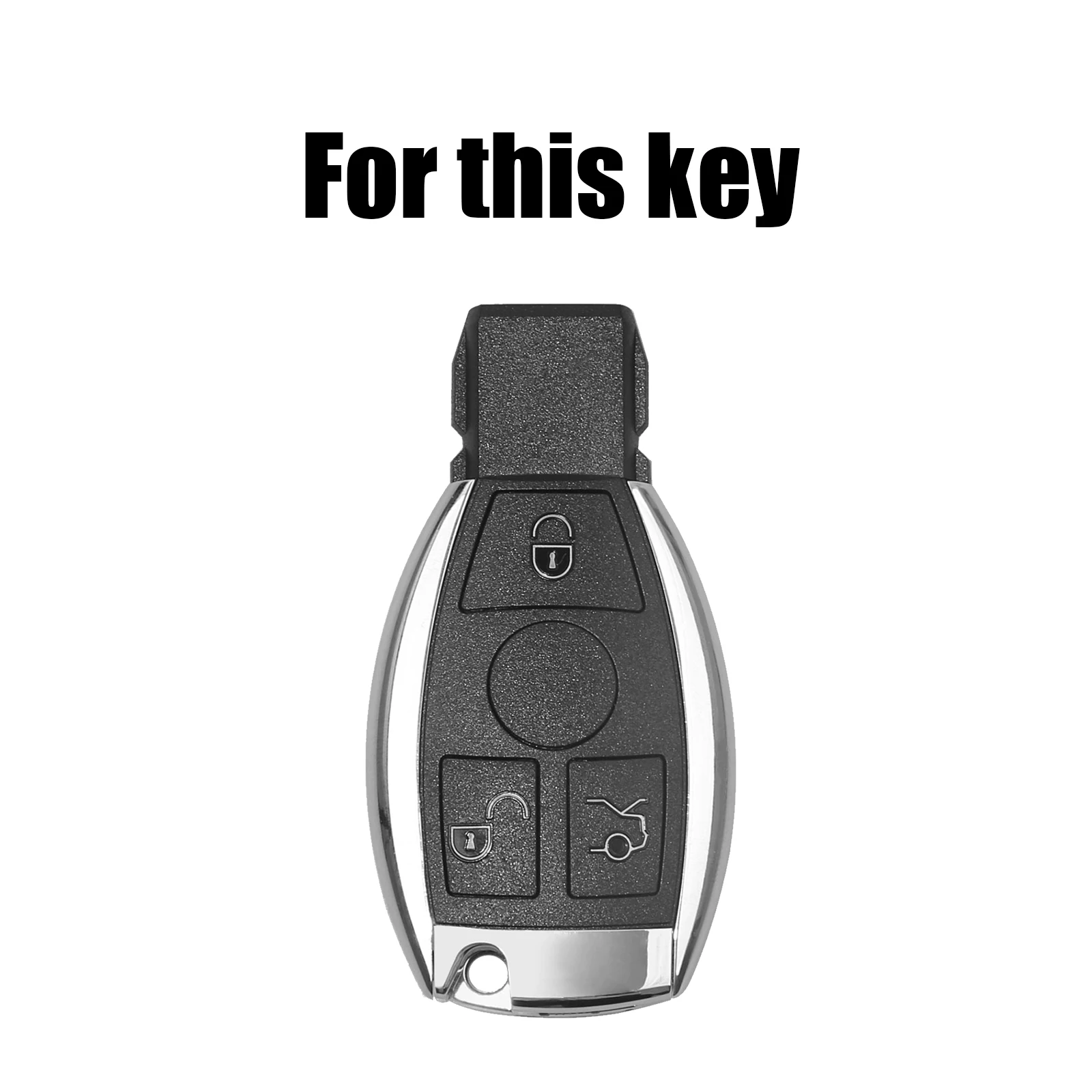 3 Button Remote Key Chain Fob Cover Case Shell Protect For Mercedes Benz A B C - £12.38 GBP