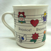 Vintage 1984 Joy To The World Rejoice Christmas Hallmark Mugs Coffee Mug Cup - $16.34