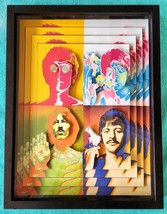 Beatles - 3-D - Psychedelic Portraits Art By Richard Avedon - Framed - Rare Cool - £104.11 GBP