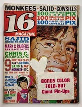 VTG 16 Magazine March 1968 Vol 9 #10 Sajid Khan, The Beatles w Poster No Label - £15.22 GBP