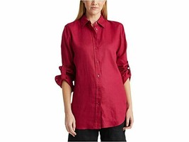 Nwt Ralph Lauren Pink Linen Shirt Tunic Size L $89 - £44.11 GBP
