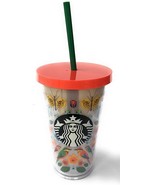 Starbucks Beetles Bugs Birds Flowers Acrylic Cold Cup Grande 16 oz Tumbl... - $29.02