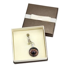 Leoneberger. Keyring, keychain with box for dog lovers. Photo jewellery. - $19.49