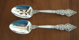 HTF 1847 ROGERS BROS IS SILVER RENAISSANCE PIERCED Svg SPOON &amp; SOLID Svg... - $27.00