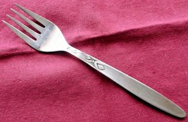 Amefa Stainless Salad Fork Tulip Time Pattern Black Accent 5 7/8&quot; Holland - £4.64 GBP