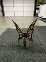 Metal Butterfly Plant Stand 24x18x8.5 Unbranded RARE Needs Repainted - $63.23